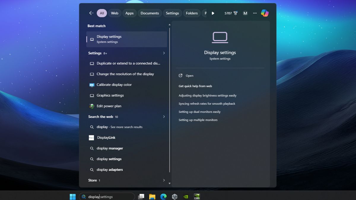 Windows 11 display settings