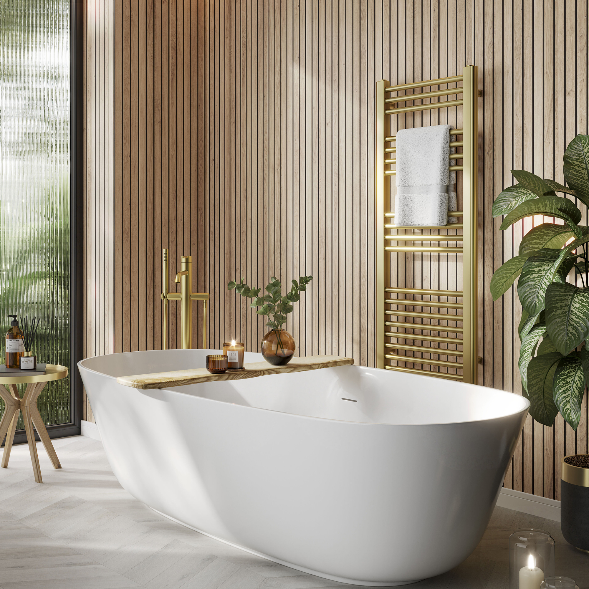 Naturepanel wooden panels in bathroom