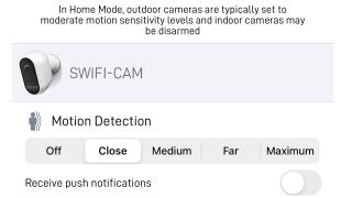 Swann Wire-Free Security camera modes