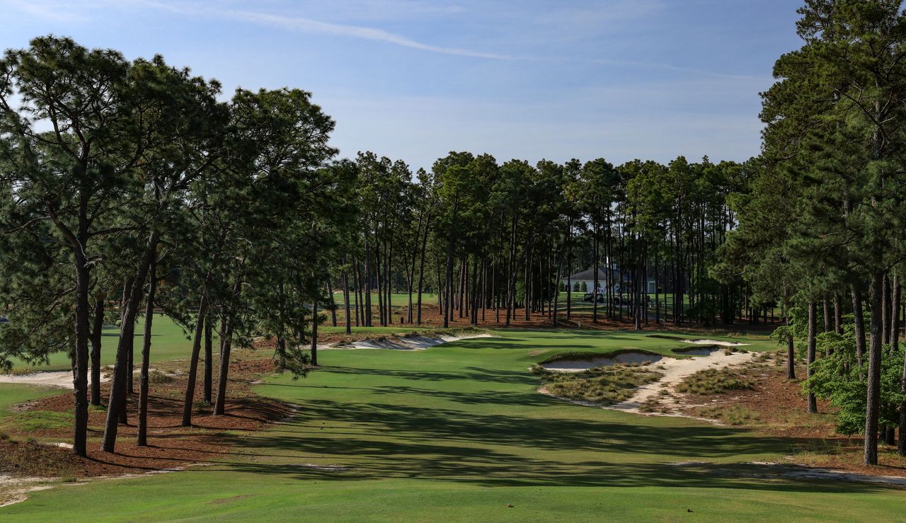 The 17th hole at Pinehurst No.2 in 2023