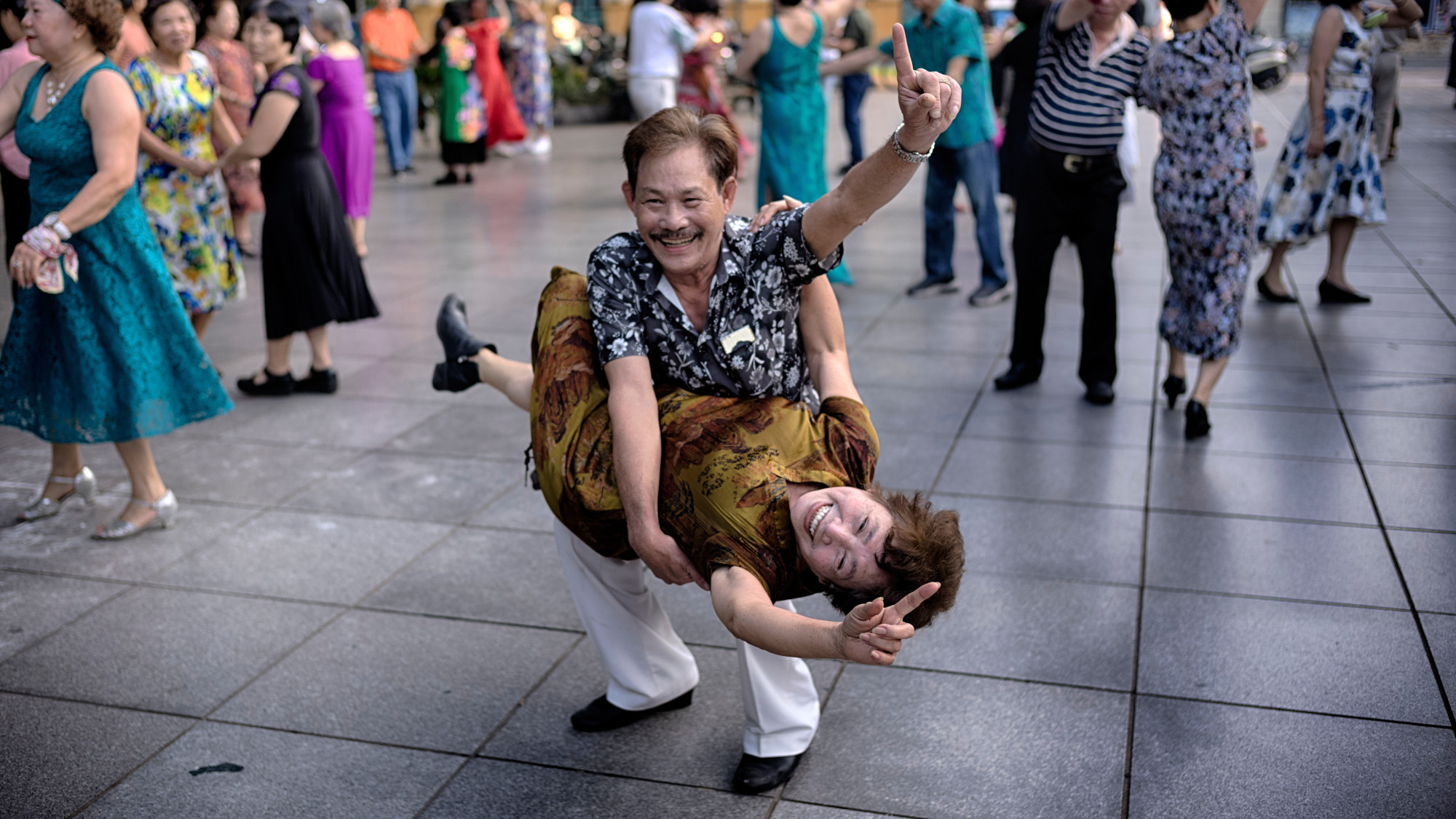 A couple dancing 