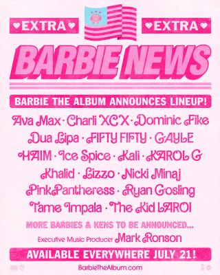 Barbie soundtrack artist listing