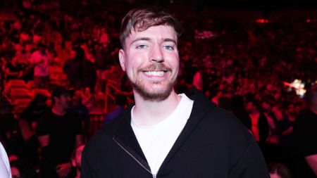 Mr. Beast is seen in attendance during the UFC 299 event 