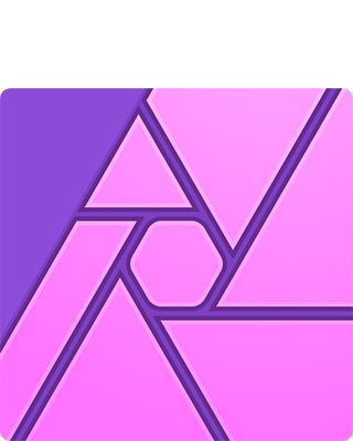 The logo of one of the best photo-editing software programs, Affinity Photo