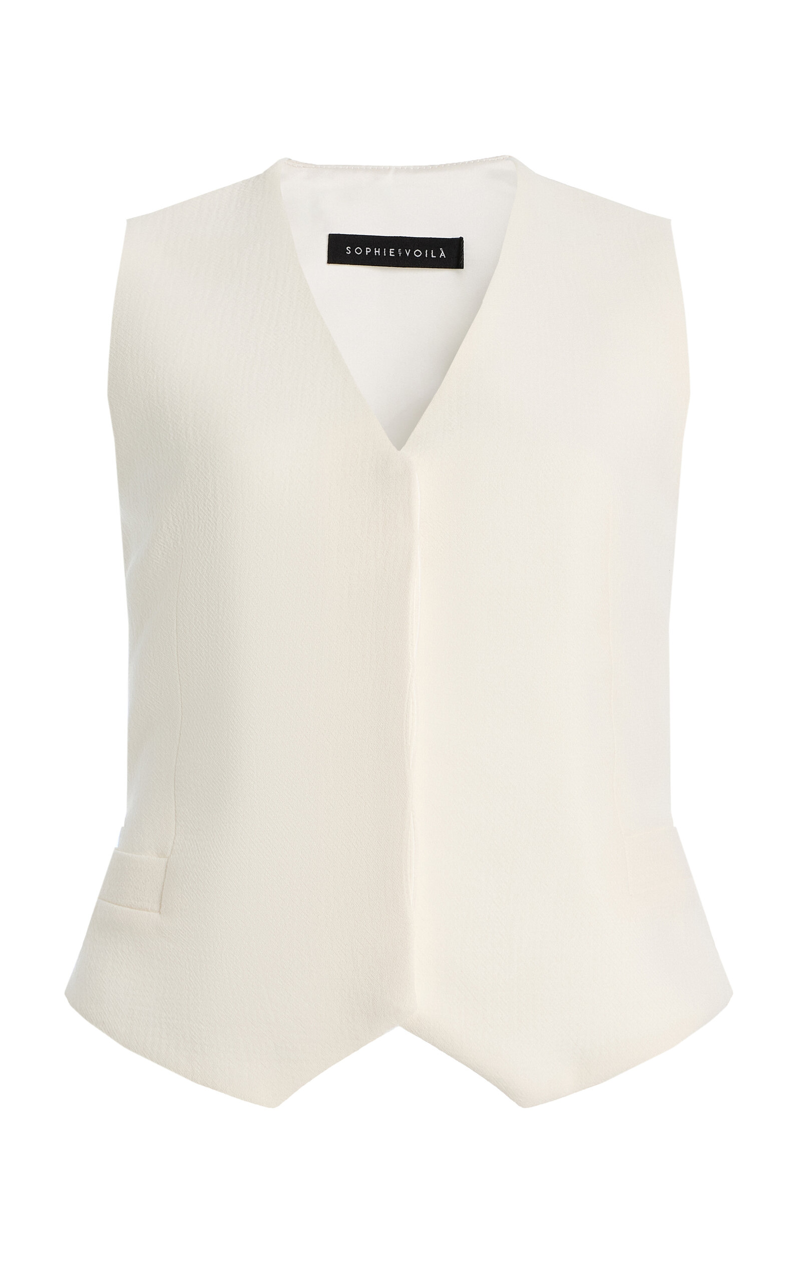 Tailored Wool-Crepe Vest