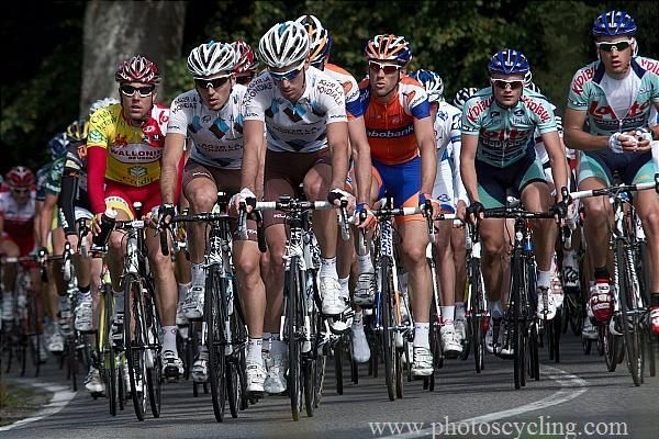 AG2R La Mondiale riders set the pace in the peloton.
