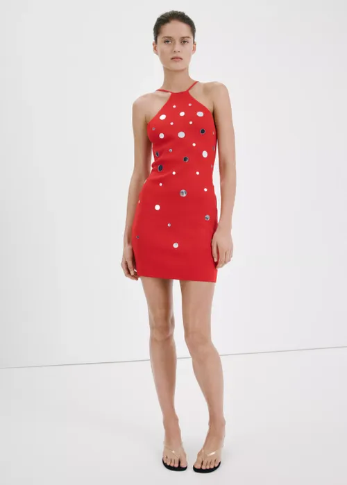 Halter-Neck Knitted Dress 