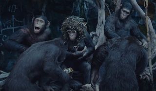 Caesar's family in Dawn of the Planet of the Apes