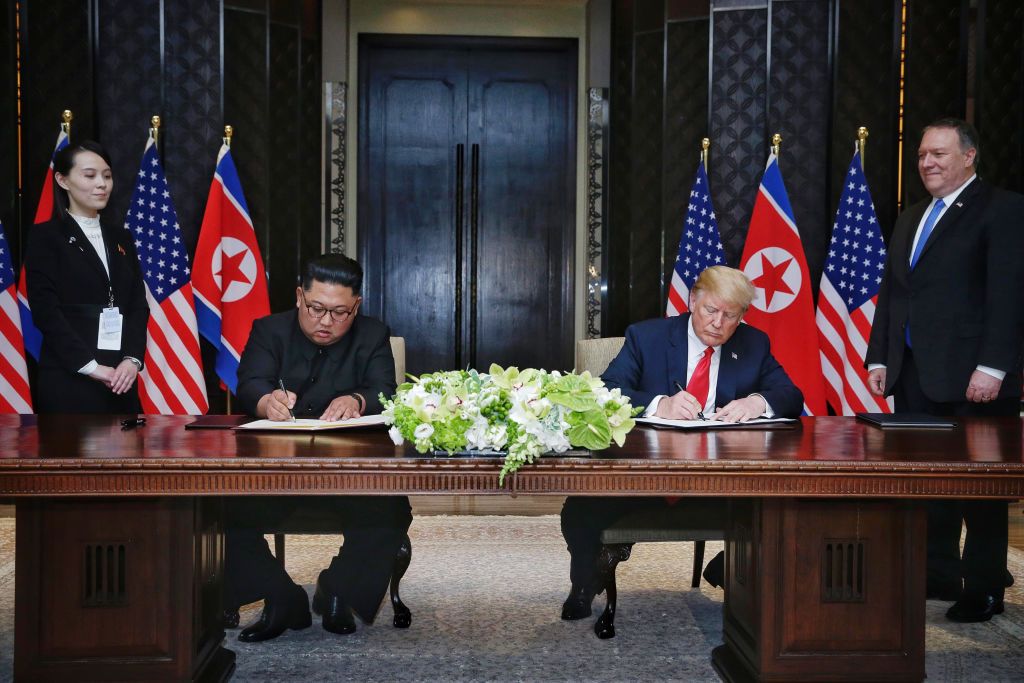 President Trump and Kim Jong Un.