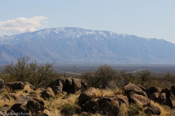 Riders had views of the snow-capped Catalina Mountains