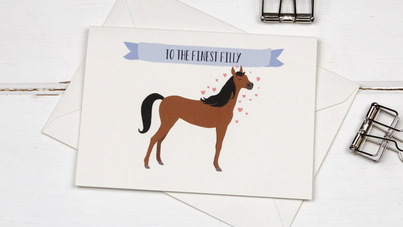 &amp;lsquo;Finest filly&amp;rsquo; horse Valentine&amp;rsquo;s card