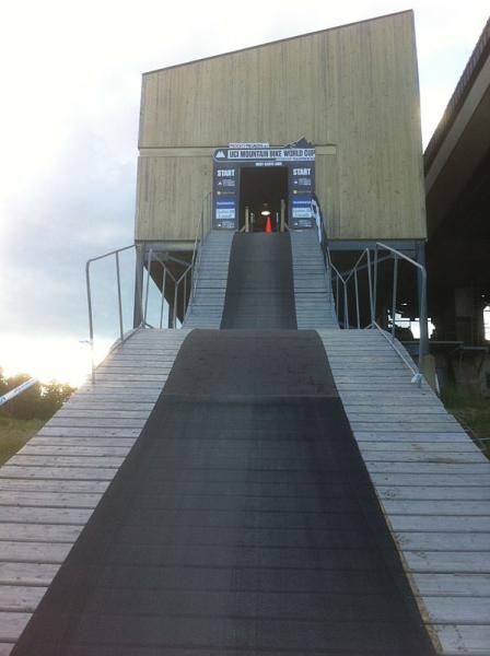 The start ramp of the downhill