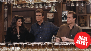 Cast of Cheers with deal alert overlay