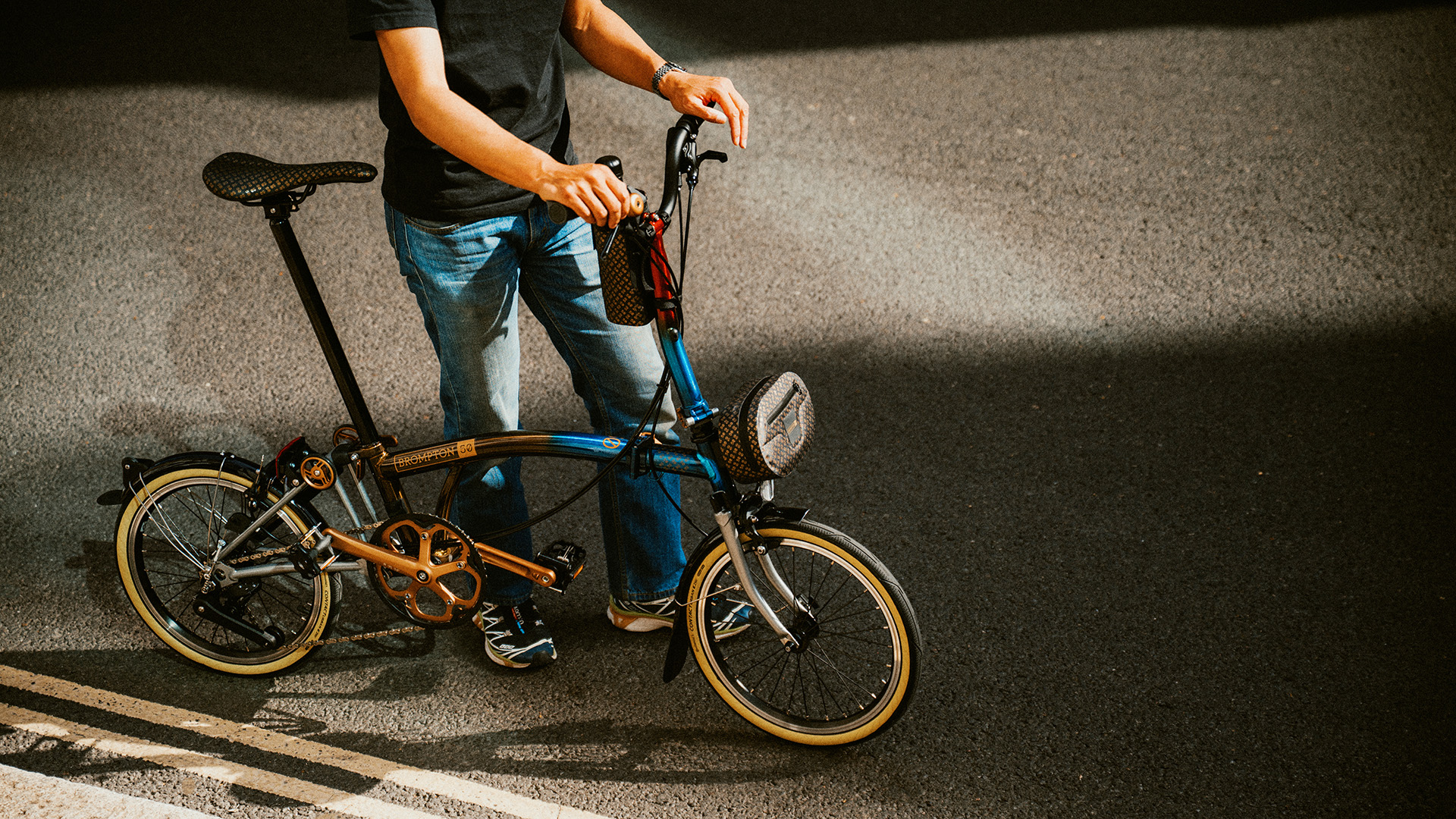 Detail shot of Brompton 1975 Edition bicycle
