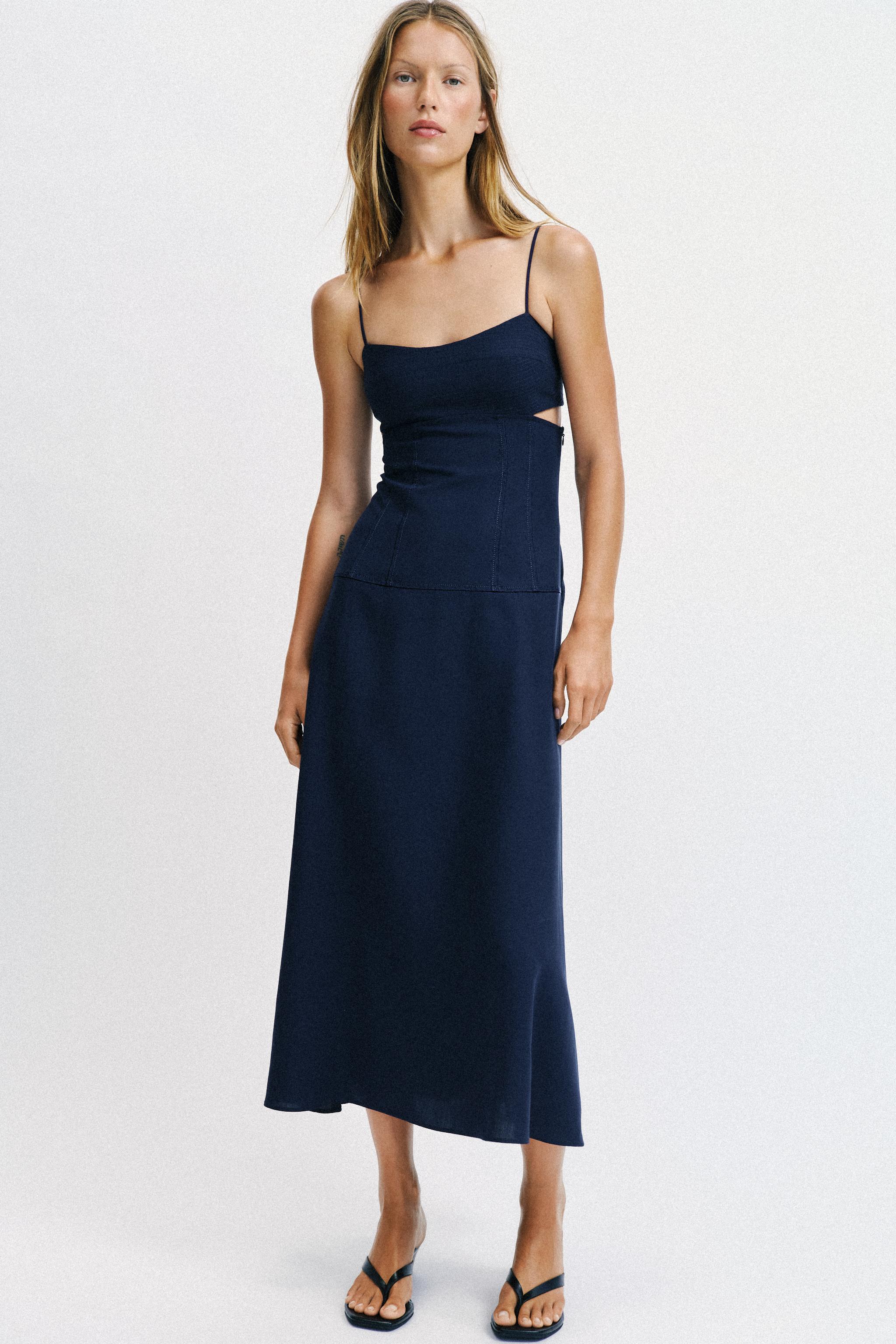 Cut-Out Strappy Midi Dress