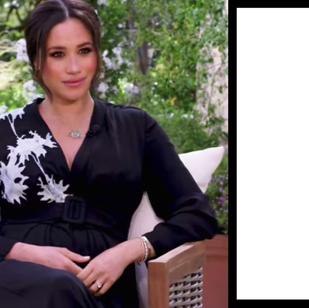 Meghan Markle Wears Armani Dress for Oprah Tell-All Interview | Marie Claire