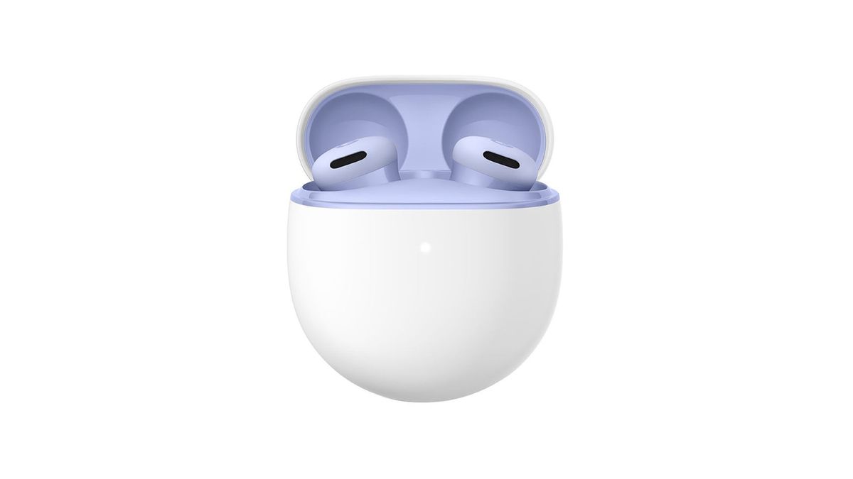 Leaked Pixel Buds 2a case and buds in iris color