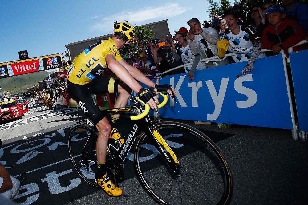 Chris Froome after the finish of stage 20.