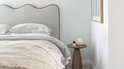 Best silk pillowcase: Cultiver silk pillowcase styled in white bedroom