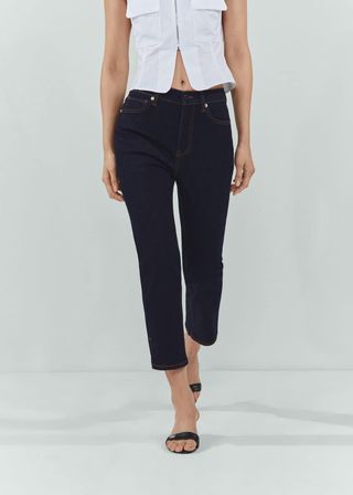 Side Opening Capri Jeans - Women