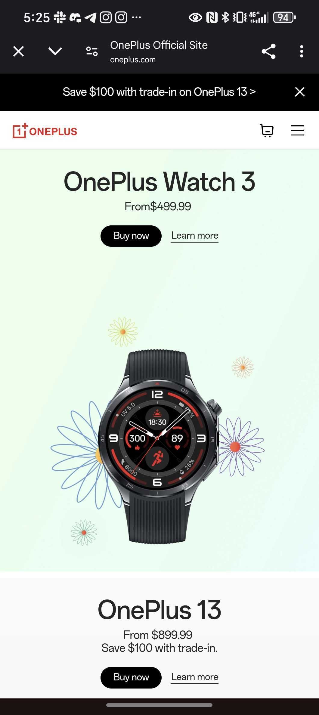 Price hike of OnePlus Watch 3 in U.S.