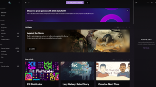The store page of the GOG Galaxy app.