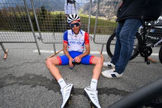 Thibaut Pinot disappointed after missing out on the stage win at Tour of the Alps