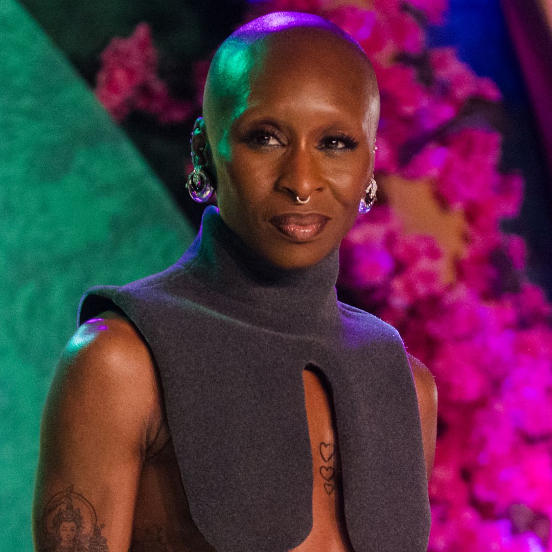 Cynthia Erivo attended the Wicked: For Good premiere in Brazil wearing a structural, drop-waist skirt set from Jean Paul Gaultier