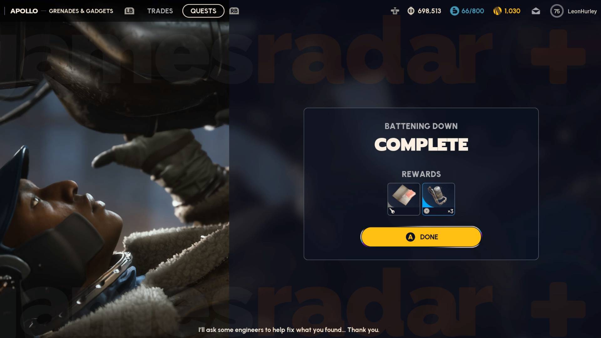 Arc Raiders Battening Down rewards