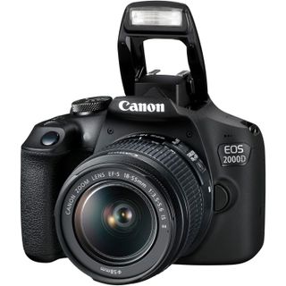 Canon EOS 2000D camera bundle against a white background