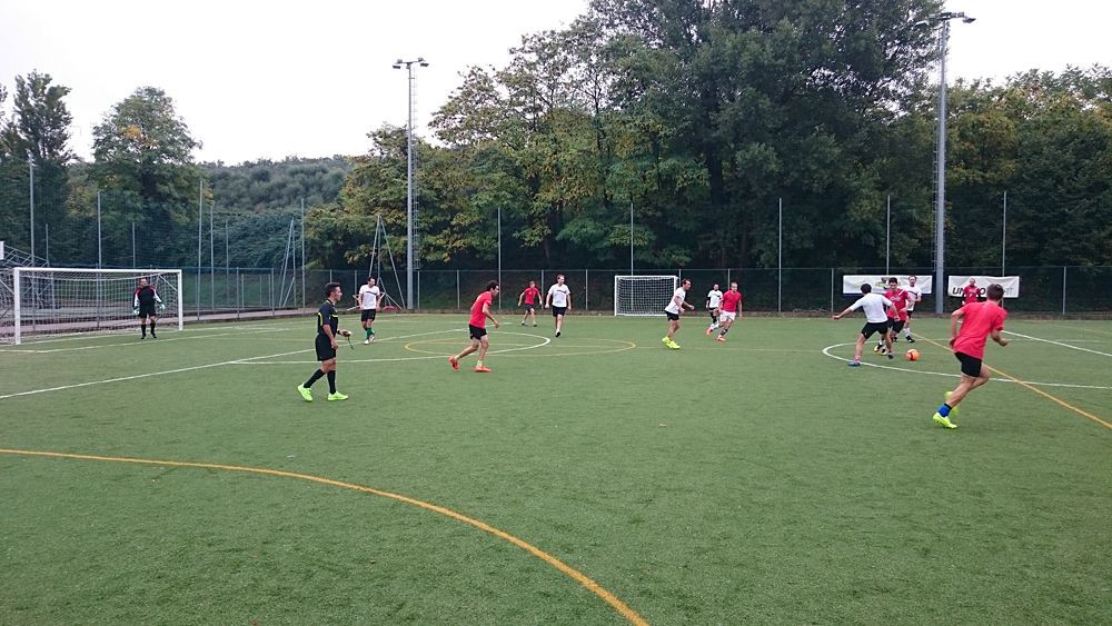 Katusha host their annual team-staff soccer match in Peschiera del Garda, Italy