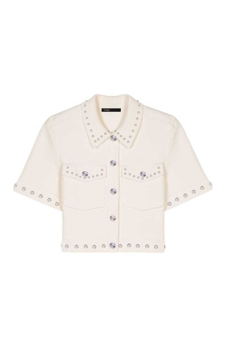 Studded Cropped Cardigan
