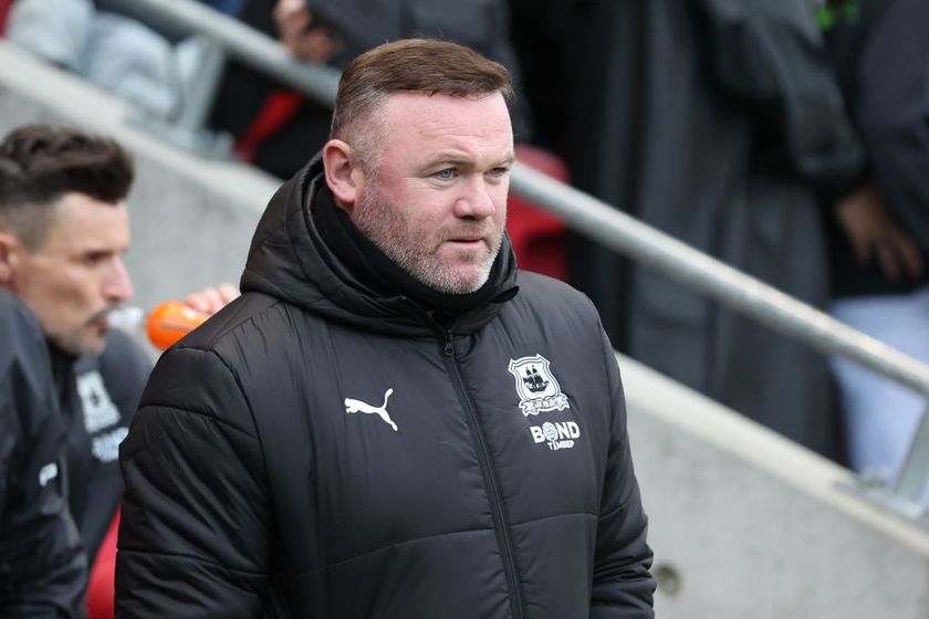 BRISTOL, ENGLAND - NOVEMBER 30: Wayne Rooney of Plymouth Argyle FC head coach during the Sky Bet Championship match between Bristol City FC and Plymouth Argyle FC at Ashton Gate on November 30, 2024 in Bristol, England. (Photo by Isabelle Field/Plymouth Argyle via Getty Images)