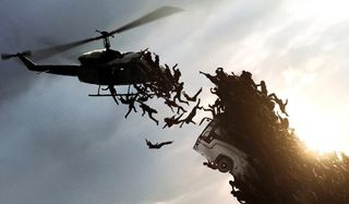World War Z Zombies Swarm helicopter