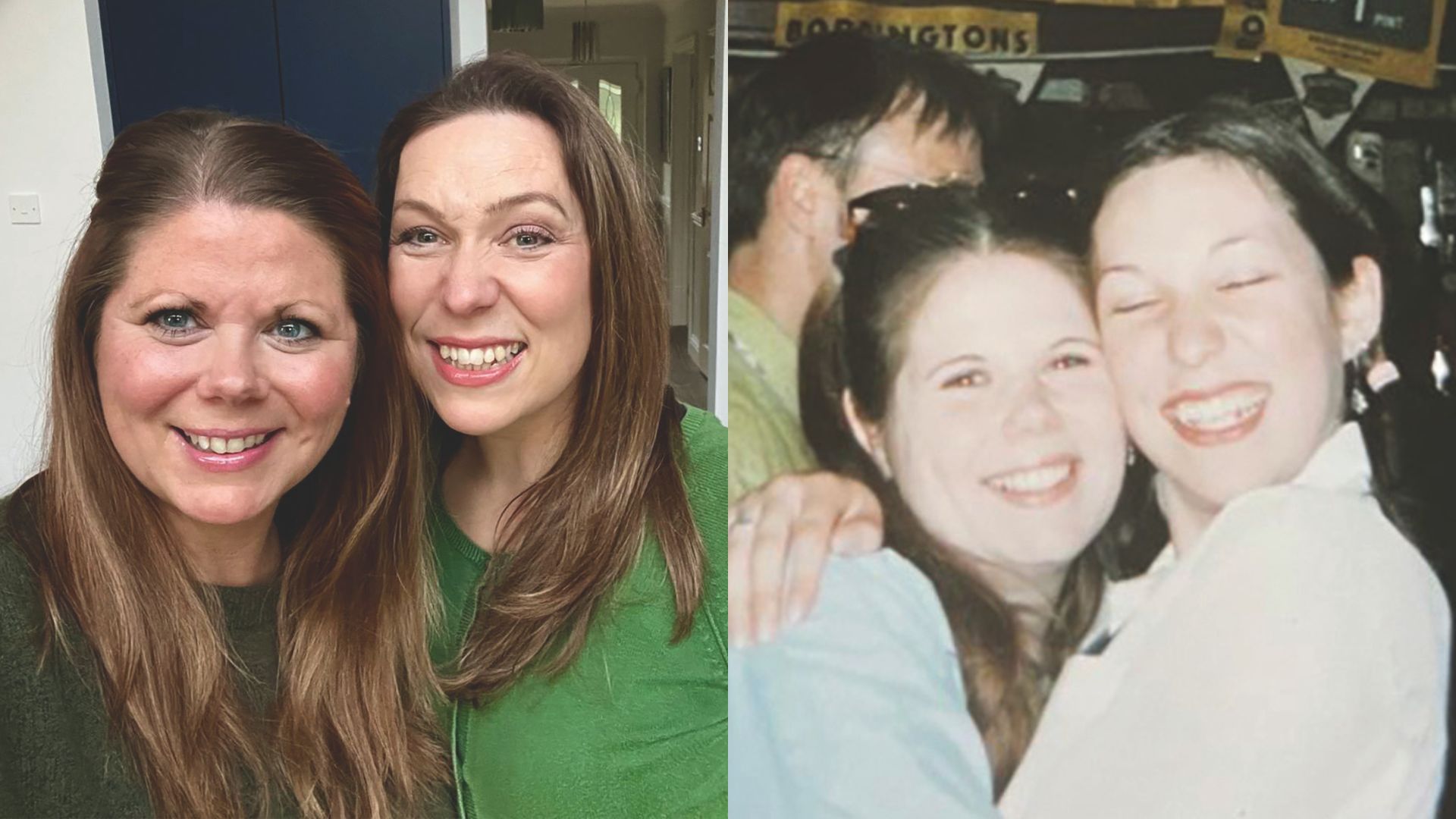 Katy Tibbles and Sarah Thompson then and now