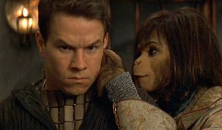 Mark Wahlberg and Helena Bonham Carter in Tim Burton's Planet Of The Apes