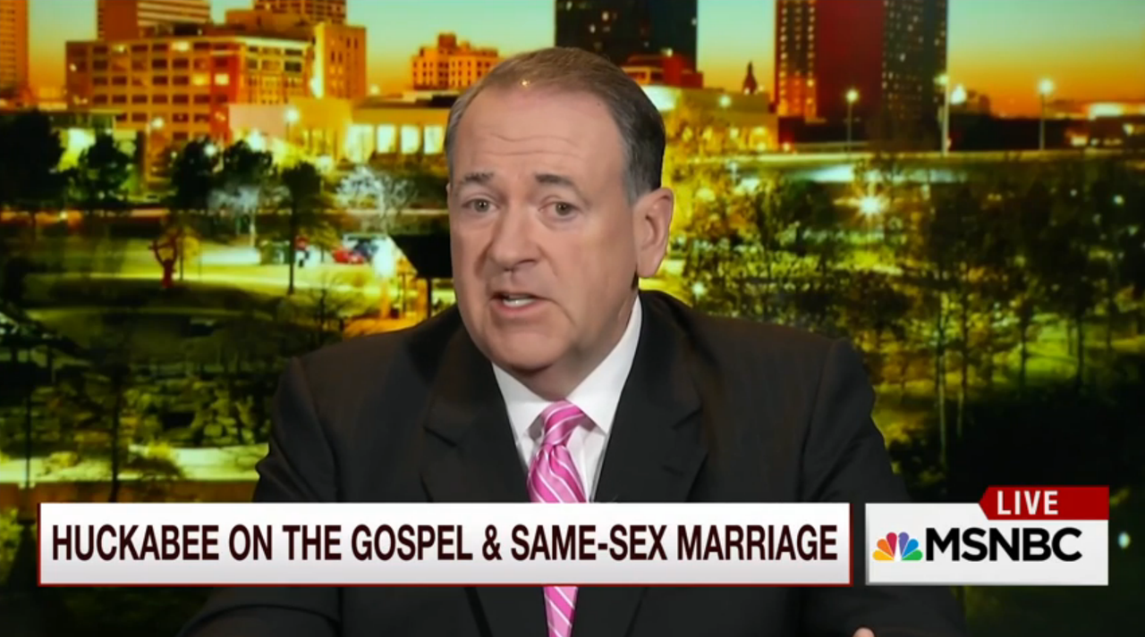 Mike Huckabee on MSNBC show &amp;quot;Morning Joe&amp;quot;