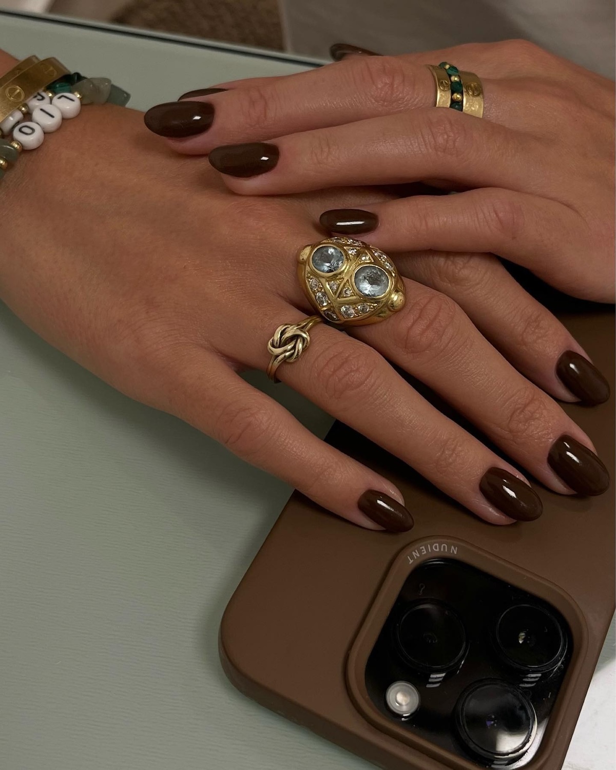 Dark chocolate manicure