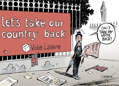 Editorial cartoon World Brexit vote regret