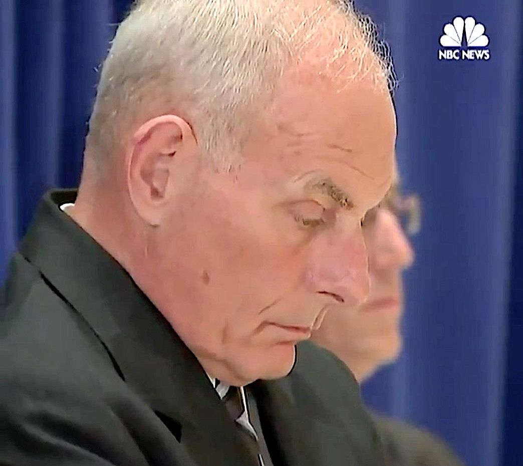 John Kelly looks down