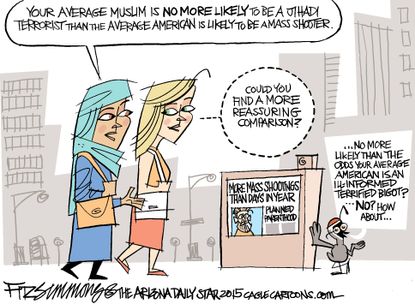 Editorial cartoon U.S. Muslims shootings