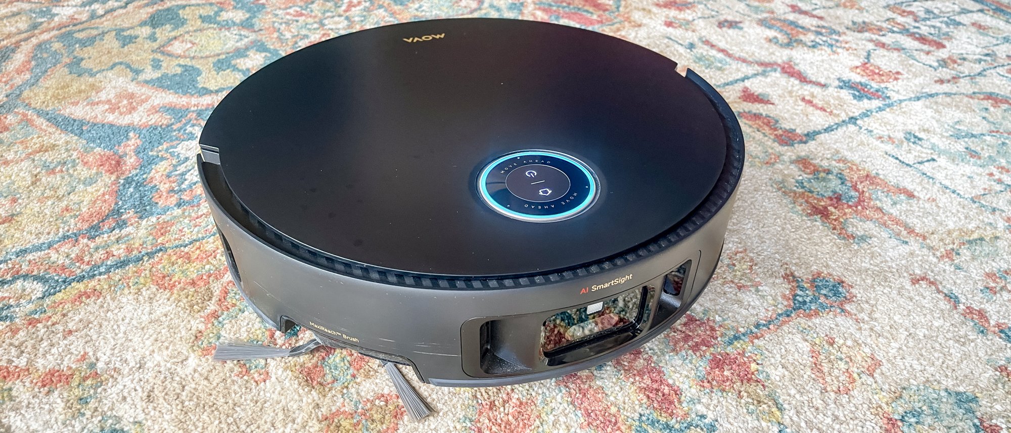 Mova Mobius 60 robot vacuum on carpet