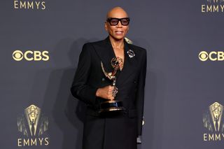RuPaul, winner of the Outstanding Competition Program award for 'RuPaul's Drag Race,' poses in the press room during the 73rd Primetime Emmy Awards at L.A. LIVE on September 19, 2021