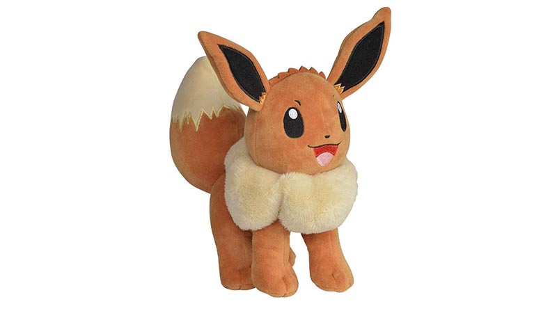 A plush Eevee Pokemon toy