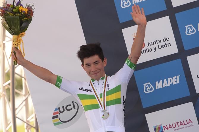 Caleb Ewan (Australia) earns the silver medal