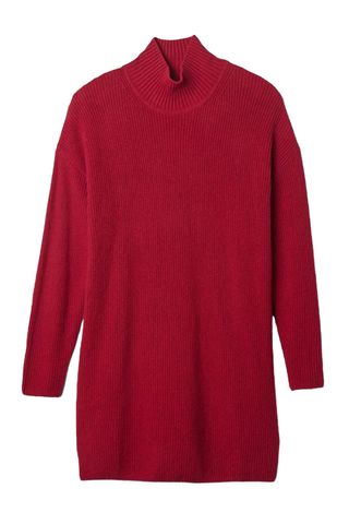 Cashsoft Rib Turtleneck Mini Sweater Dress