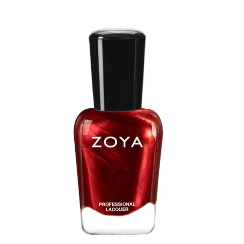 Zoya Gael Nail Polish, Alluring Deep Red Metallic, 0.5 Fl Oz