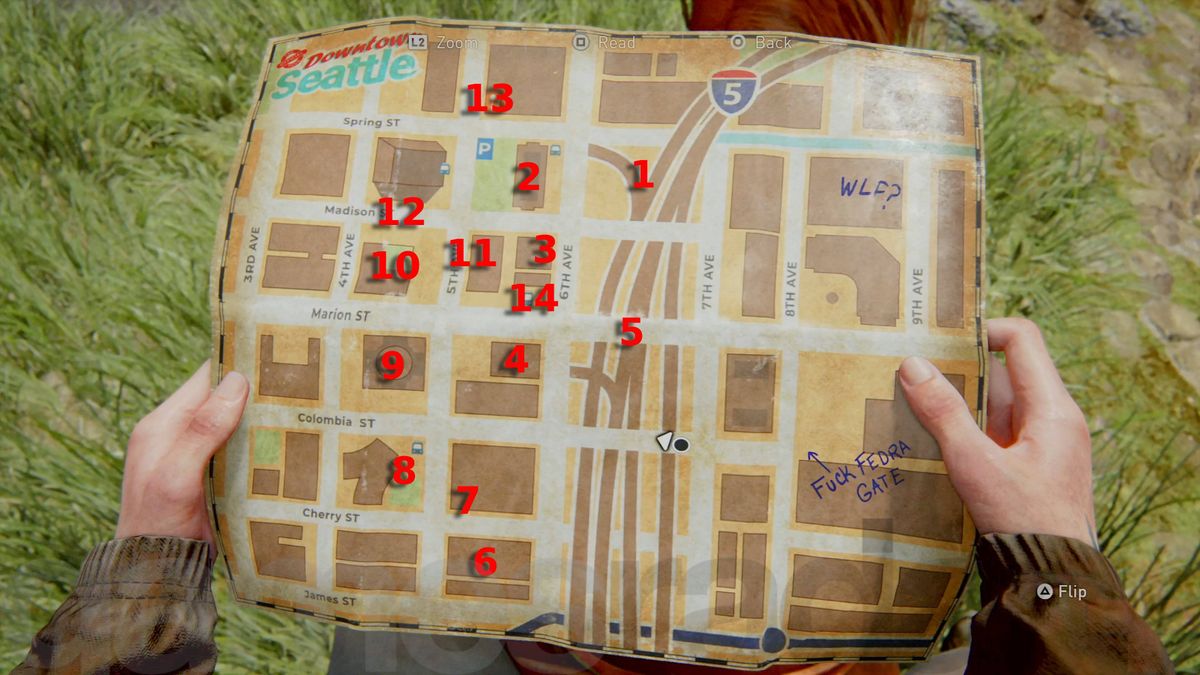 last of us part 2 seattle map locations