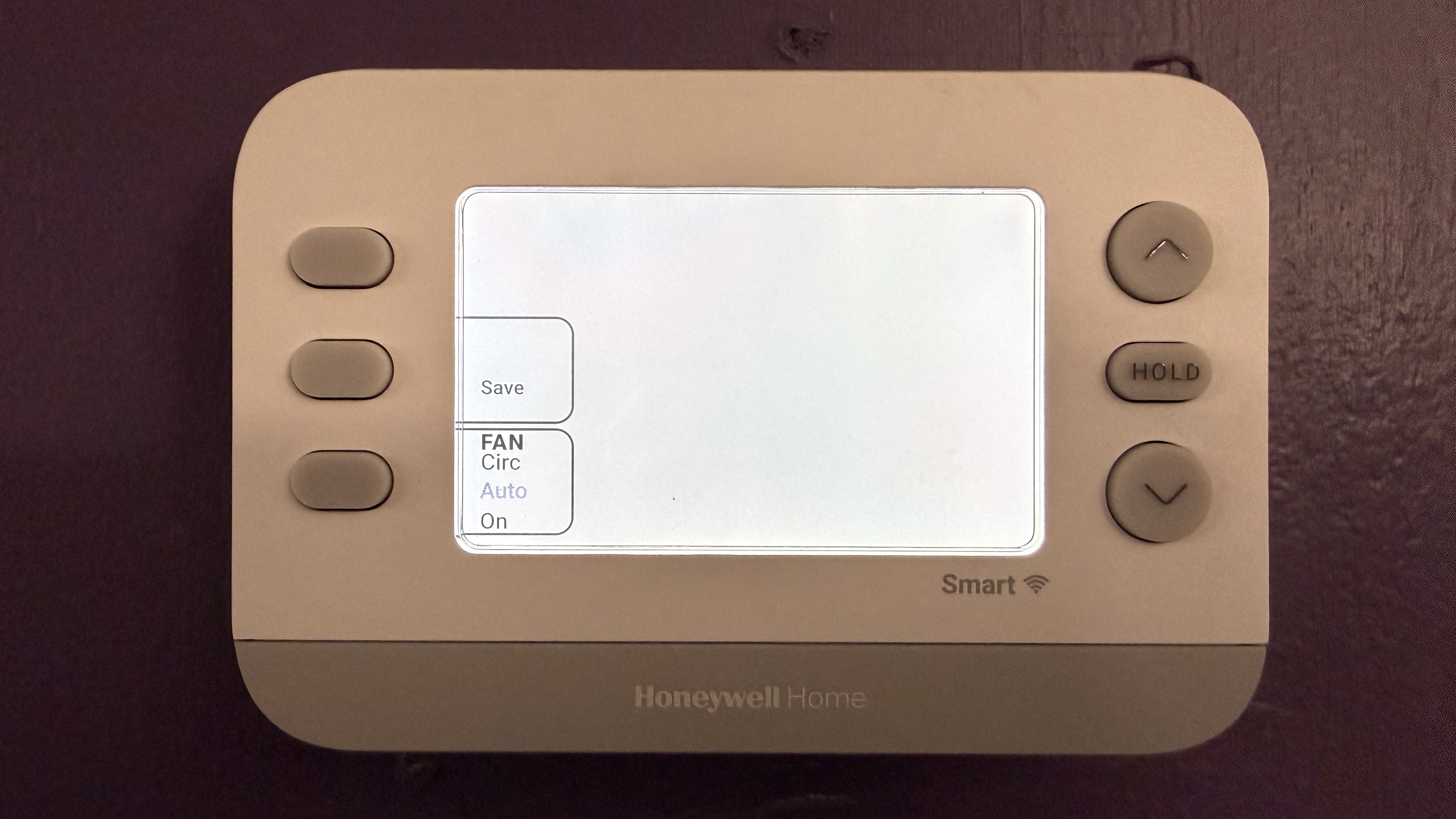 Honeywell Home X2S Smart Thermostat menu items