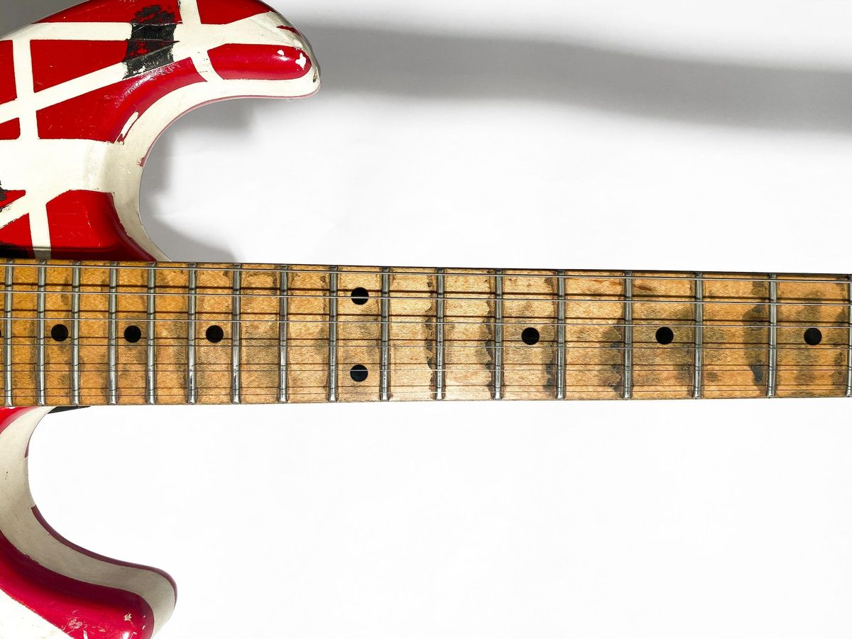 A hand-built 1984 Kramer used onstage by Eddie Van Halen